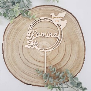 Cake Topper Taufe, Torten Deko Taufe, Kuchentopper, Cake Topper Kommunion, bild 6