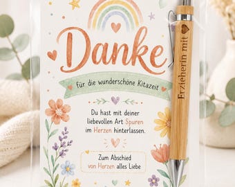 Farewell gift for a teacher, personalized farewell gift for a teacher, teacher card, farewell gift for a kindergarten teacher