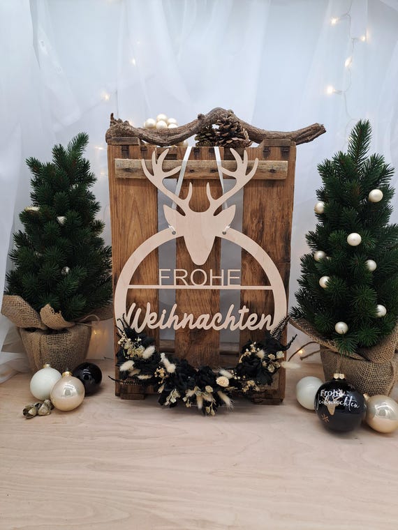 Weihnachtskranz Türe, Türkranz Weihnachten, Weihnachtsdeko,Türkranz mit Beleuchtung, Türkranz außen Weihnachten