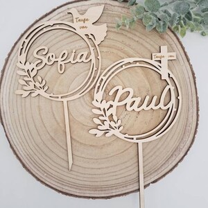 Cake Topper Taufe, Torten Deko Taufe, Kuchentopper, Cake Topper Kommunion, bild 7