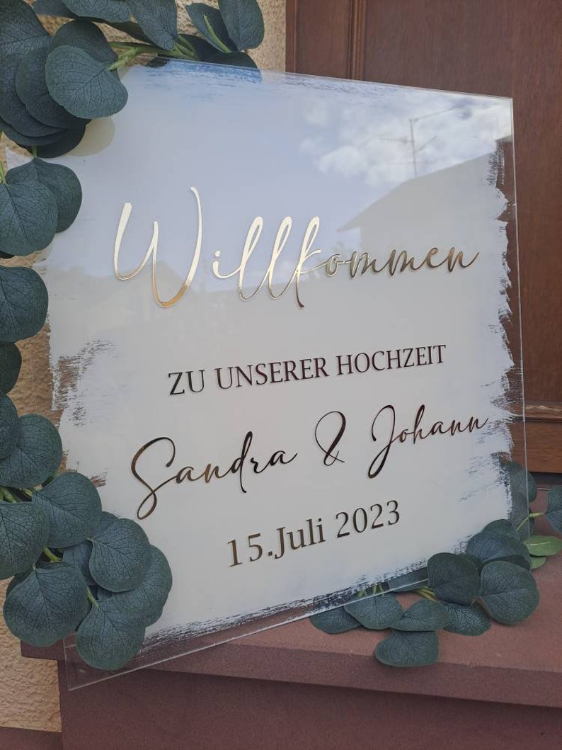 Willkommenschild Hochzeit, Hochzeitsschild Willkommen, Hochzeitsdeko, Deko Hochzeit, Deko für Hochzeit, Bild 6