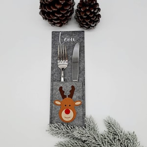 20 Stück Weihnachts Besteckhalter - Filz Tannenbaum Besteck-Taschen Für Festtagsdeko