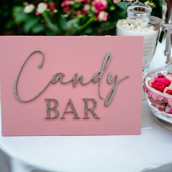 Candybar, Candybar Schild, Hochzeitsdeko, Naschbar, Candy Bar Aufsteller,Candy Bar Hochzeit