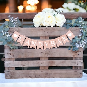 Candy bar garland, wedding garland, snack bar garland, candy bar wedding