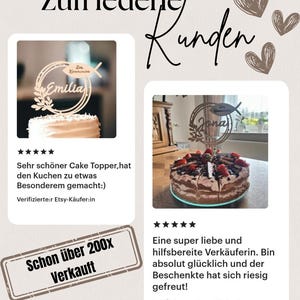 Cake Topper Taufe, Torten Deko Taufe, Kuchentopper, Cake Topper Kommunion, bild 2