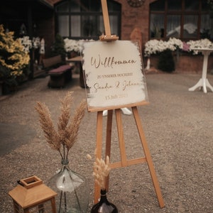 Willkommenschild Hochzeit, Hochzeitsschild Willkommen, Hochzeitsdeko, Deko Hochzeit, Deko für Hochzeit, Bild 2