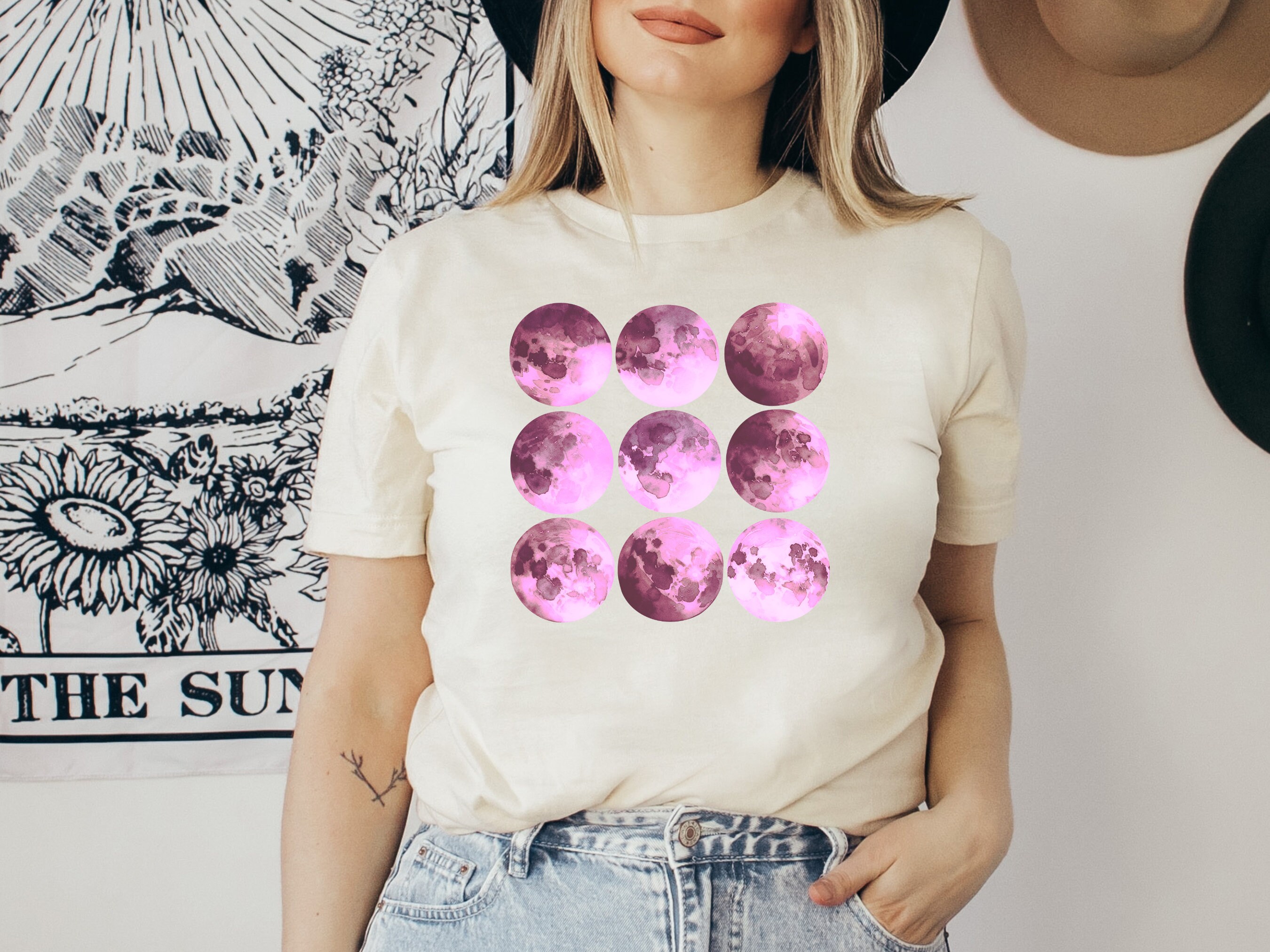 Full Moon PNG, Moon PNG, Watercolor Full Moon Png, Moon Sublimation ...