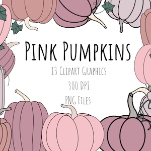 Pumpkin Clipart, Cute Doodle Clipart, Digital Stickers, Halloween PNG, Autumn Clipart, Fall PNG, Digital Journal Stickers, Pumpkin Art.
