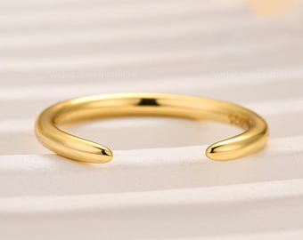 14K Gold Open Ring Solid Gold Claw Ring 18K Gold Open Cuff Ring Minimalist Open Claw Ring Women Stacking Spacer Ring Handmade Jewelry Gift