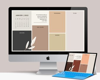 Fond D écran Ordinateur Calendrier 2023 Calendrier Fond D'écran | Etsy France