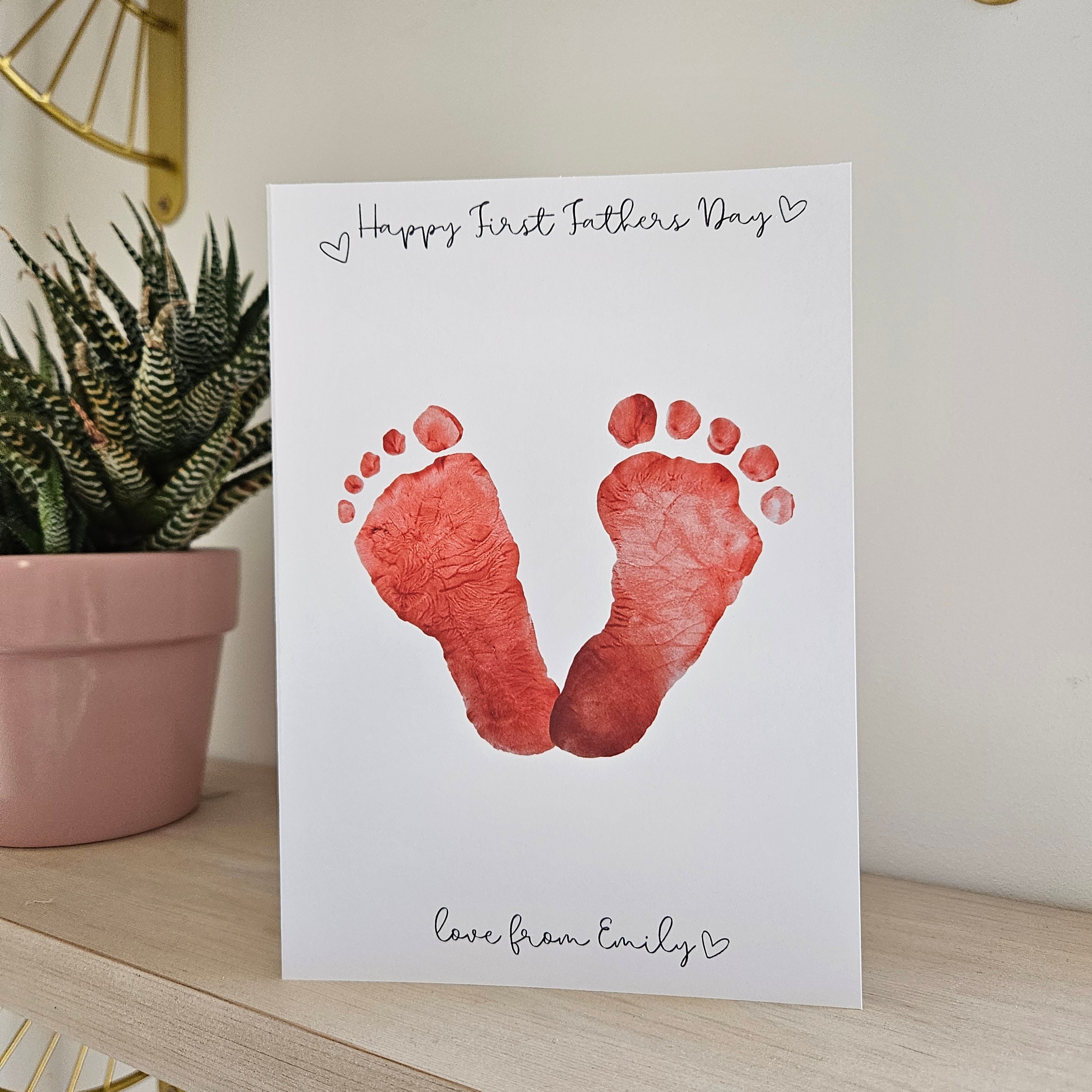 Handprint Baby Footprint Ideas For Father's Day Custom Baby