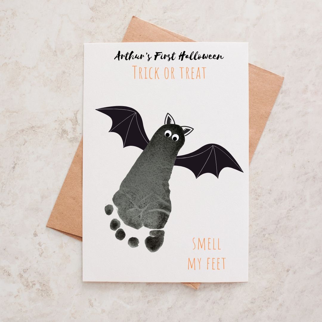 Personalised Babies First Halloween Card Trick or Treat Etsy UK