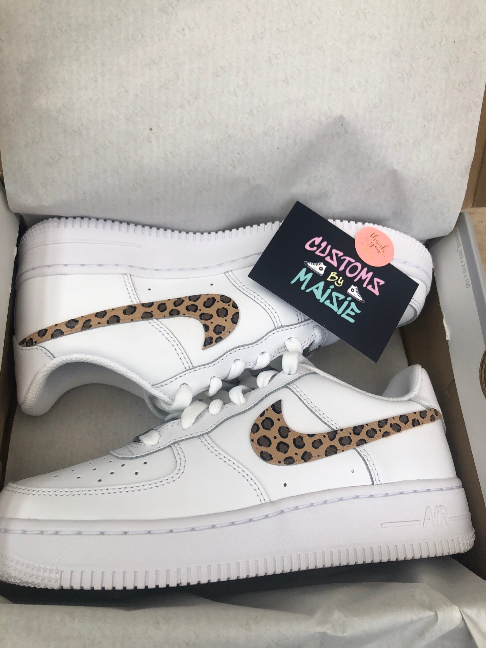 Leopard print custom Air Force 1 | Etsy