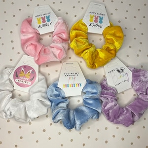 Riempitivi per cestini pasquali, scrunchie pasquale, regalo della domenica di Pasqua, regalo di Pasqua per ragazze, regalo di Pasqua per bambini, bomboniere per feste di Pasqua, regalo coniglietto pasquale
