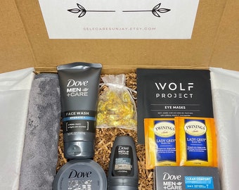 Regalo para él Regalo del día del padre para papá Regalo de cumpleaños para hombres Caja de regalo de cuidado personal para hombres Canasta de regalo para esposo para hombre Caja de regalo de agradecimiento