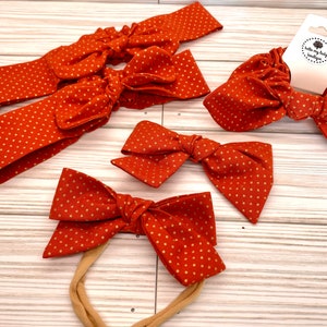 Fall Mommy and Me Bows-Mom and Daughter Hair Bows- Mama and Mini Matching Bows-Autumn Hair Bow-Autumn Headband-Mommy and Me Headbands
