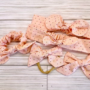 SALE Mommy and Me Bows-Mom and Daughter Bows-Mama and Mini Matching Bows-Pink Headband-Pink Hair Bow-Mommy and Me Headbands