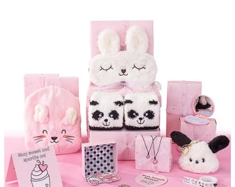Gift Box for Girls Pink LolliBox with Fun Tasks Surprises Accessories and Empowering Cards