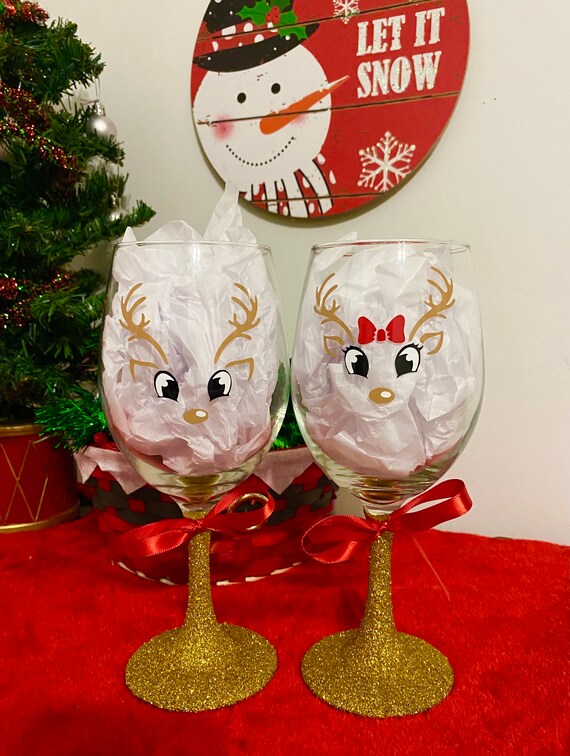 REINDEER WINE GLASS 