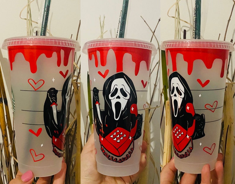Halloween Starbucks Reusable Cold Cup Halloween Cupshorror Etsy