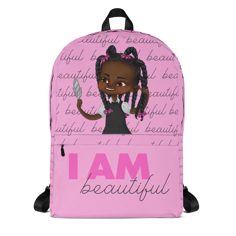 Black Girl Back to School Pink Backpack or Overnight Bag Etsy Canada