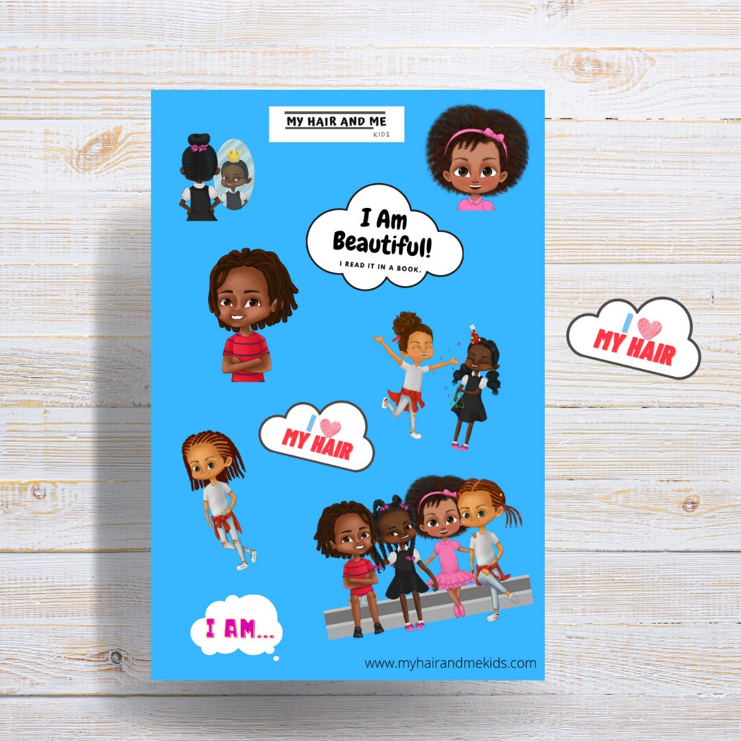 Brown Girl I Love My Hair Sticker Sheet for Kids Etsy