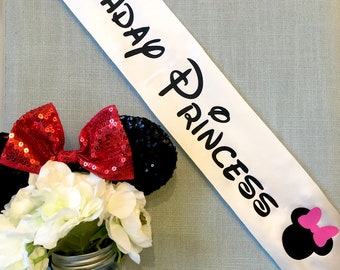 Mouse Inspired Birthday Sash | Mouse Inspired Princess Sash