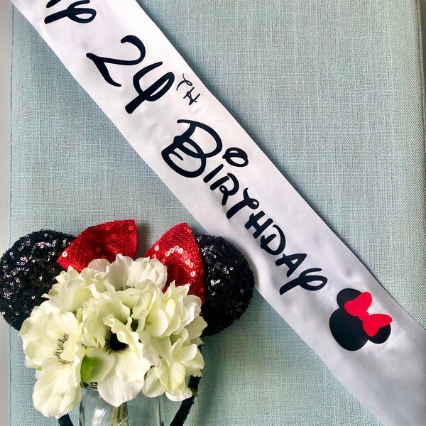 Customized Mouse Inspired Birthday Sash