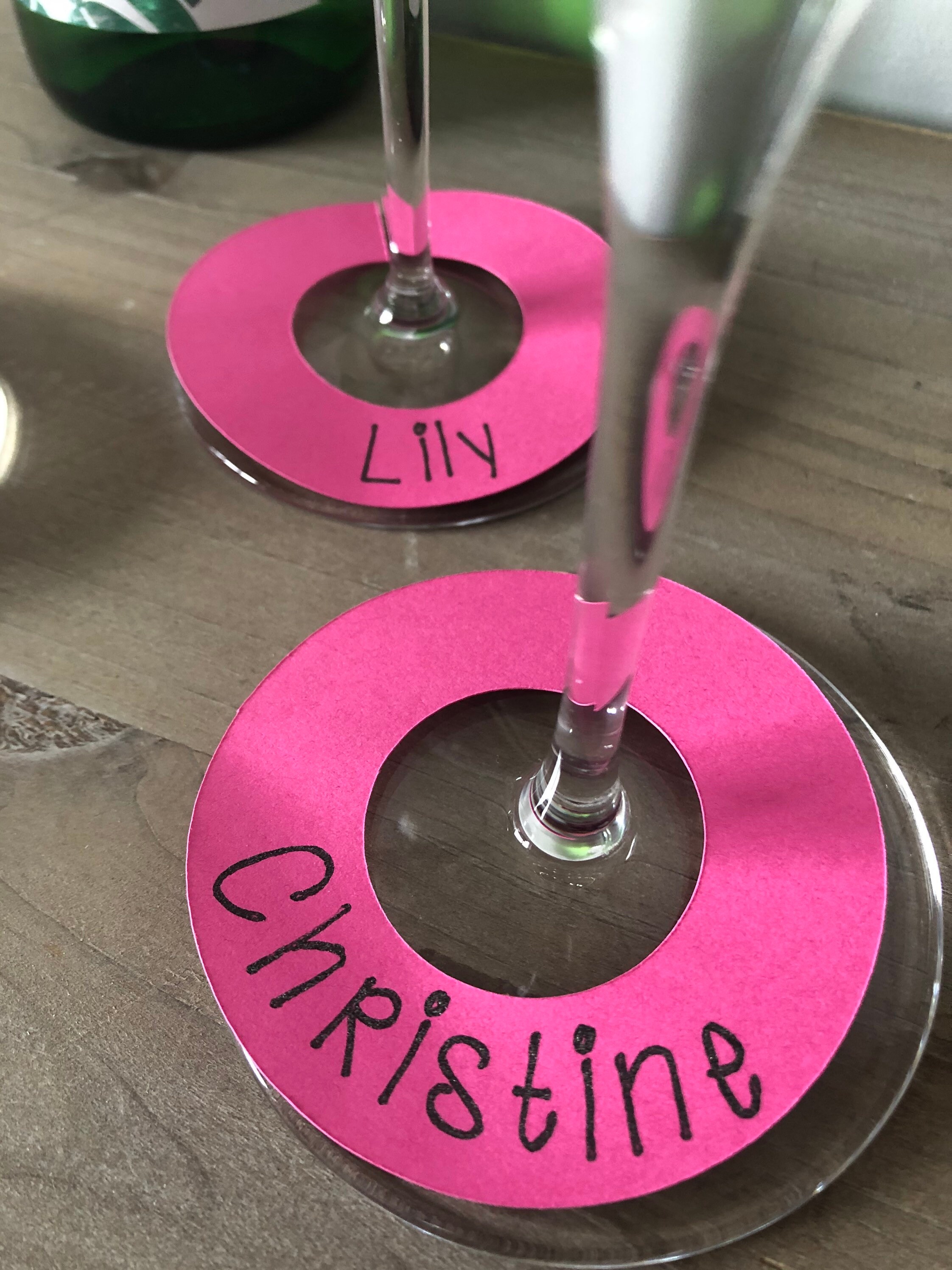 Customized Paper Wine Marker Wine Glass Charms Bachelorette Etsy