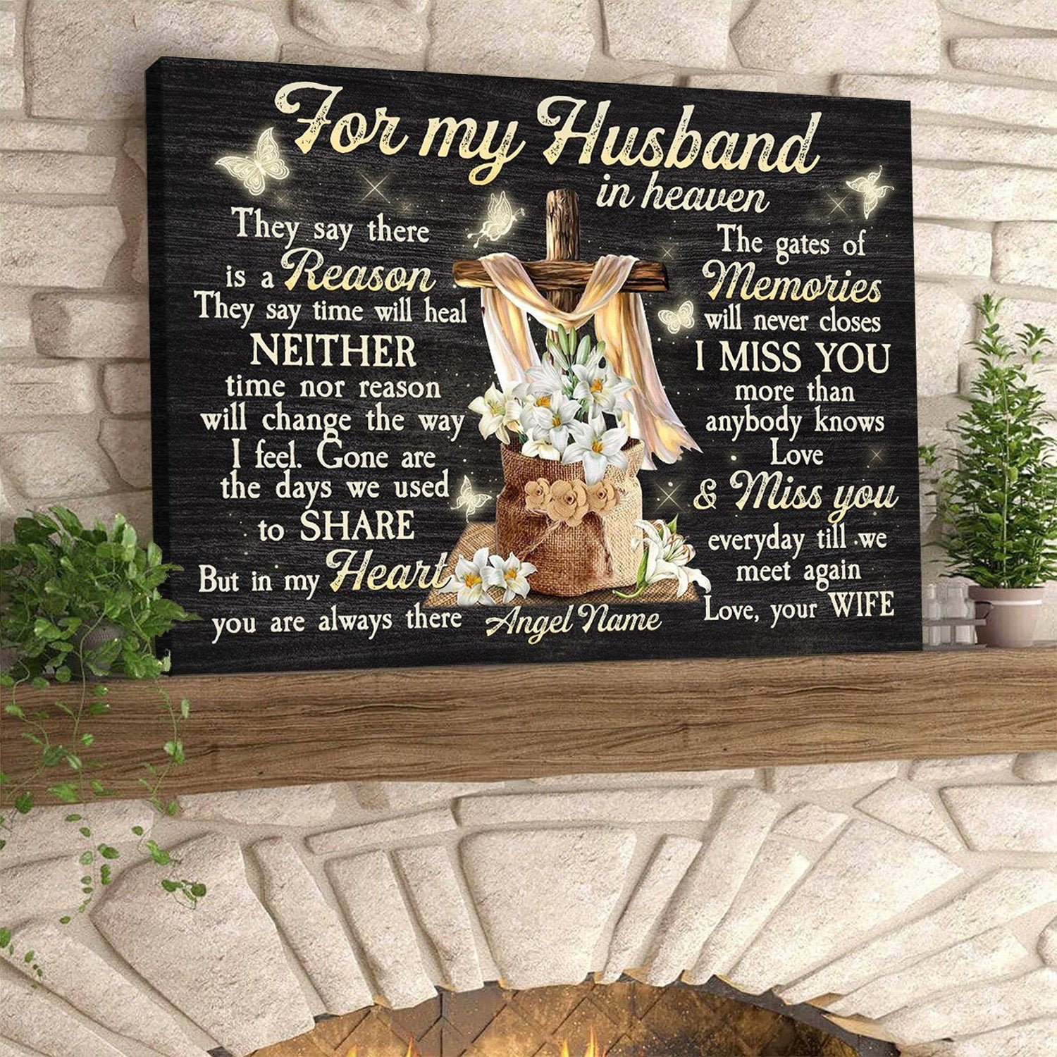 Personalized Memorial Gift For Loss Of Husband Husband In Etsy