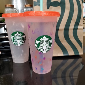 Starbucks 24oz Color Changing Cold Cup with Straw