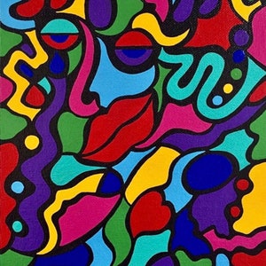 Abstract Art, Colorful Expressionism, Modern Abstract Art, Geometrical Art, Wall Art, Original Abstract Art