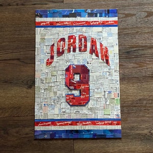Michael Jordan - USA Dream Team Jersey Style Sport Karten Mosaik - aus geschnittenen Karten!