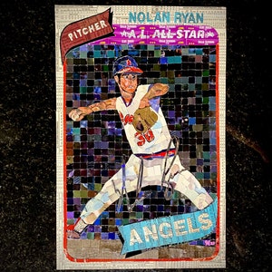 Nolan Chan 1980 Topps Baseballkarten Mosaic - California Angels - aus Schnittkarten!