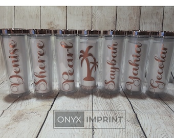 Girls' Trip Gift | Bridesmaids Tumblers | Party Favors | Employee Appreciation, Acrylic Water Bottle, Personalized Gift, Family Vacation Cup