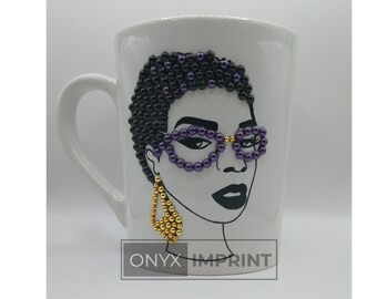 Bling Tumbler with Eyeglasses | Bling Mug with Eyeglasses Matching Pair