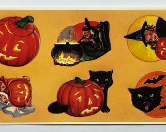 Vtg Lot Halloween Party Plates Napkins Ghost Cat Pumpkins