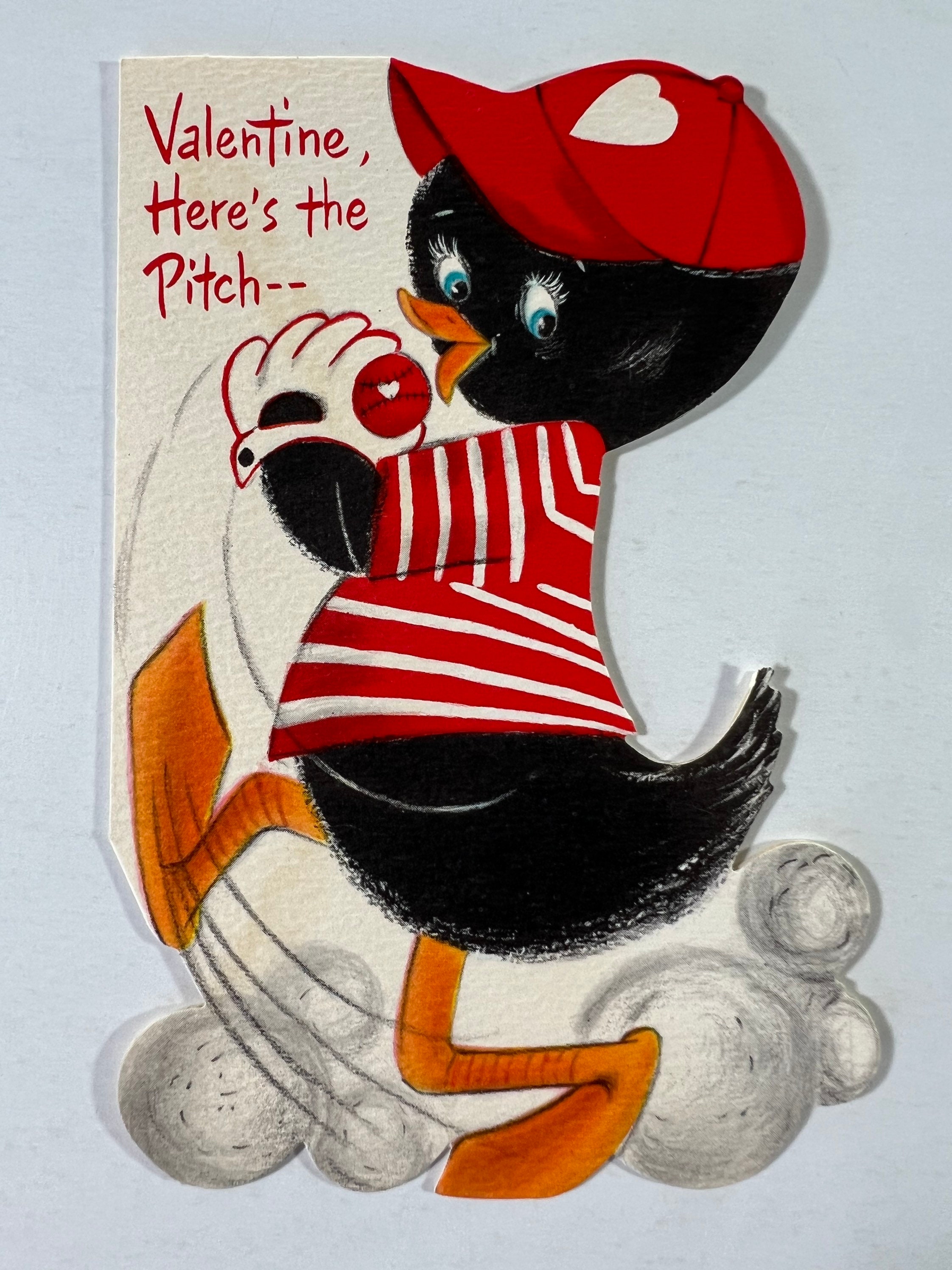 Vintage Duck Playing Baseball Hallmark Valentine Greeting Card - Etsy