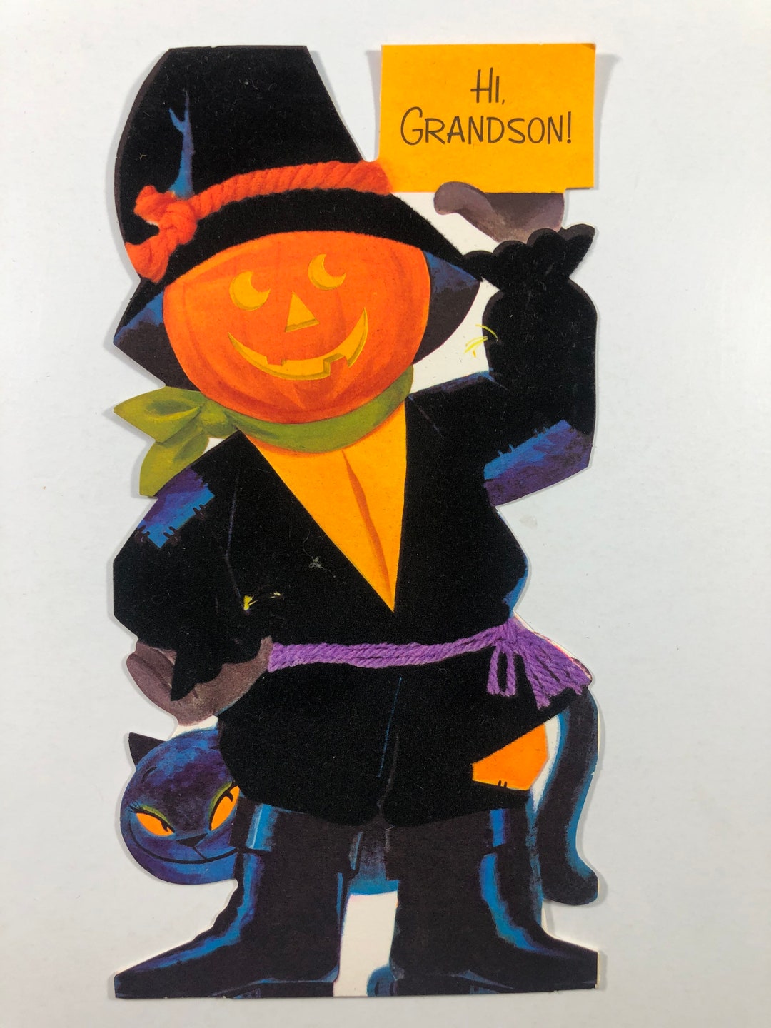 Vintage Halloween Hallmark Stand up Greeting Card - Anthropomorphic ...