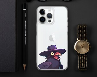 びっくりカウボーイカラス スマホケース | iPhone 15/14/13/12/11+ Pro Max Mini | 面白いギフトアイデア