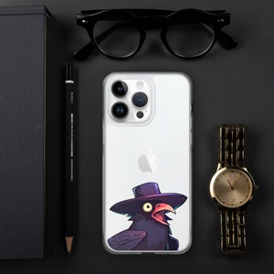 Funda de teléfono Cowboy Crow sorprendida / iPhone 15/14/13/12/11+ Pro Max Mini / Ideas de regalos divertidos