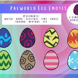 Palworld Egg Emotes | Gaming Emotes for Twitch Discord YouTube