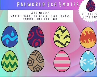Palworld Egg Emotes | Twitch Discord YouTube 向けゲーム用 Emotes