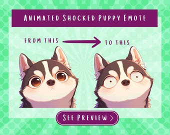 見すぎた犬のアニメーションエモート | Twitch、Discord、YouTube 向けに最適化