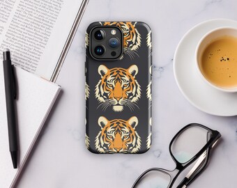 ダークモダンタイガー柄の携帯ケース | iPhone 15/14/13/12/11+ Pro Max Mini