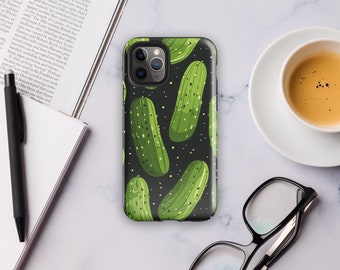 ビッグディルピクルスのスマホケース | iPhone 15/14/13/12/11+ Pro Max Mini | おもしろい食べ物ギフト