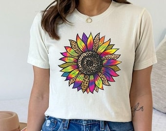 Sunflower Graphic Shirt, Fall Floral Graphic Tee, Flower Shirt, Garden Shirt, Womens Fall Shirt, Sunflower Graphic Tee, Fall Floral Shirt