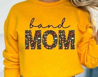 Band Mom Music Note Sweatshirt, Gift Band Mom Sweatshirt, Gift for Music Mom Sweatshirt, Mothers Day Sweatshirt, Marching Band Mom Sweatshir