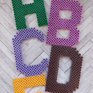 Easy Perler Bead Alphabet Pattern, Perler Bead ABCs, Easy Perler Bead Pattern, DIY Back to School, DIY Nursery Decor, DIY Kids Room Decor image 2