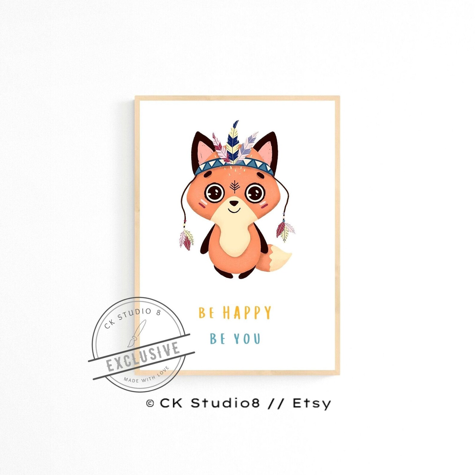 Cute Baby Fox Printable Wall Art Woodland Animal Digital | Etsy
